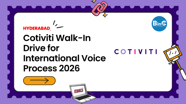 Cotiviti Walk-In Drive 2026 in Hyderabad for International Voice and US Healthcare Data Process roles – hiring freshers and experienced candidates for customer support and healthcare operations jobs.