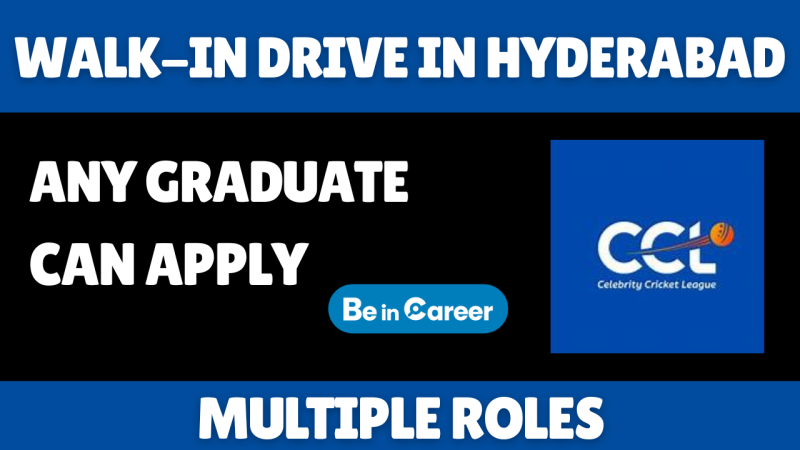 Celebrity Cricket League Hiring in Hyderabad For Multiple Roles