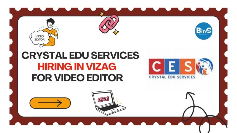 Crystal Edu Services Hiring In Vizag For Video Editor