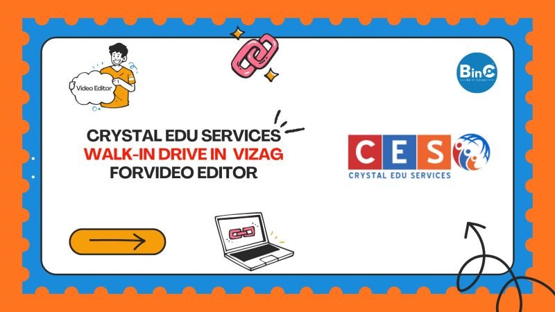 CES Walk-In Interview In Vizag For Video Editor Jobs