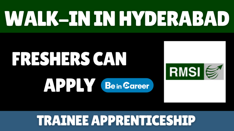 RMSI Walk-In Drive in Hyderabad for Trainee Apprenticeship