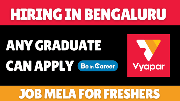 Vyapar App is conducting a Job Mela in Bengaluru for Freshers for the role of Customer Support Executive. 2022 passouts eligible. Walk-in from 25th to 28th November.
