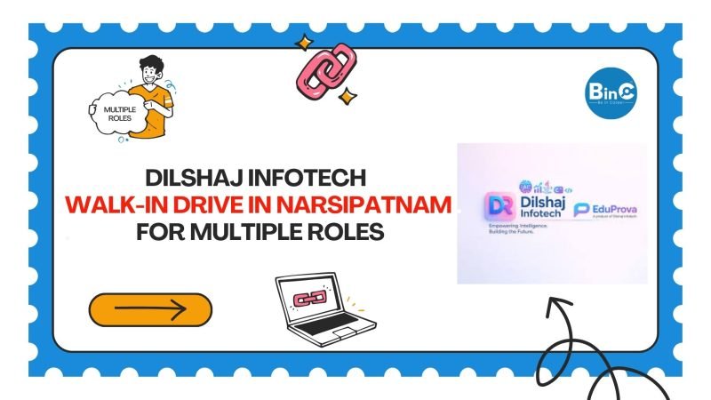 Dilshaj Infotech Walk-In Interview March 2026 Frontend Backend Developer Jobs Narsipatnam Andhra Pradesh
