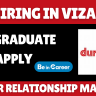 Duroflex Hiring In Vizag For Senior Relationship Manager