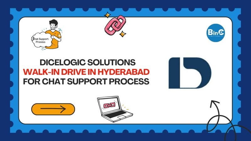Dicelogic Solutions USA Chat Support Process Walk-In Jobs Hyderabad Madhapur Hitech City Freshers 2026