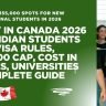Study in Canada 2026 for Indian students — visa rules 408000 permit cap cost universities scholarships guide