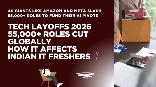 Tech layoffs 2026 India IT freshers - 55000 global job cuts AI impact on Indian engineers