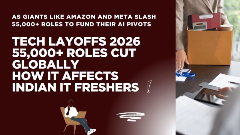 Tech layoffs 2026 India IT freshers - 55000 global job cuts AI impact on Indian engineers
