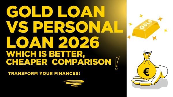 Gold loan vs personal loan India 2026 comparison chart showing interest rates eligibility and disbursal speed