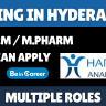 Harmoni Analyticals Hiring In Hyderabad Multiple Roles