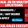 Khazana Walk-In In Multiple Locations For Sales Executive