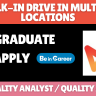 Movate Tech WalkIn In Multiple Locations For Quality Auditor