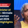 Nirmala Sitharaman Budget 2026 Speech Highlights