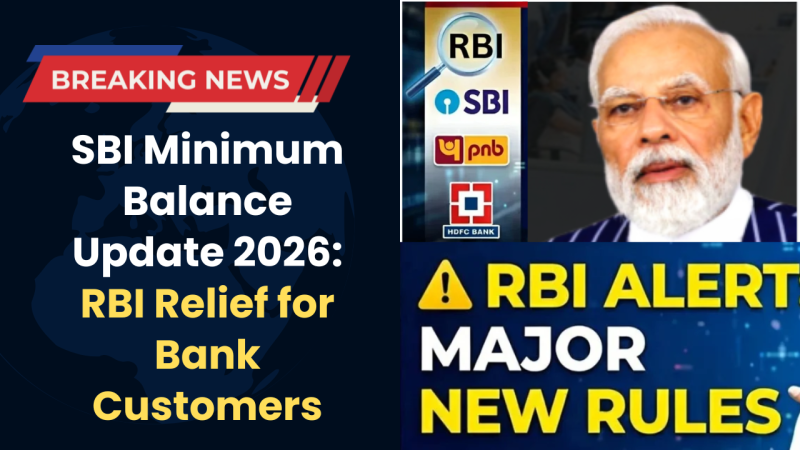 SBI Minimum Balance Update 2026: RBI Relief for Bank Customers