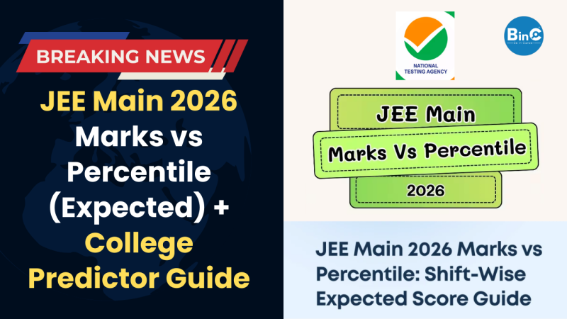JEE Main 2026 Marks vs Percentile (Expected) + College Predictor Guide