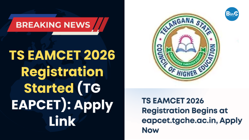 TS EAMCET 2026 Registration Started (TG EAPCET): Apply Link