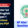AP Inter 1st Year English Paper 1 Previous Papers PDF