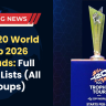 ICC T20 World Cup 2026 Squads: Full Team Lists (All Groups)