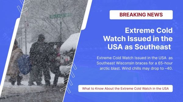 Extreme Cold Watch Issued in the USA as Southeast Wisconsin braces for a 65-hour arctic blast. Wind chills may drop to –40.