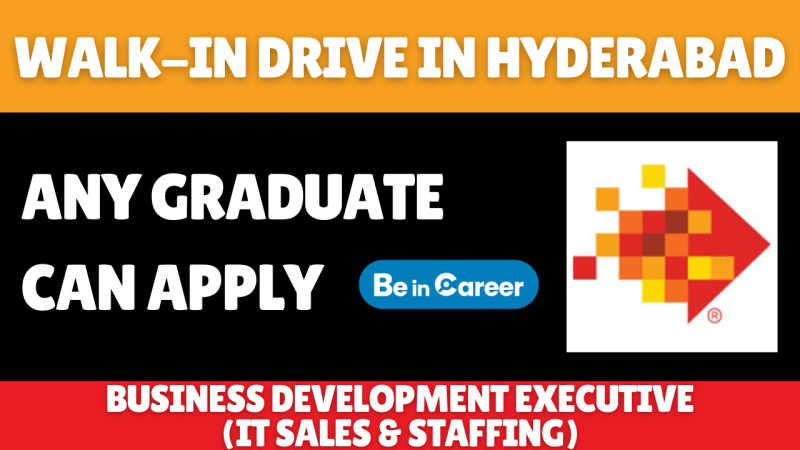 Spectraforce Walk-In In Hyderabad For IT Sales & Staffing