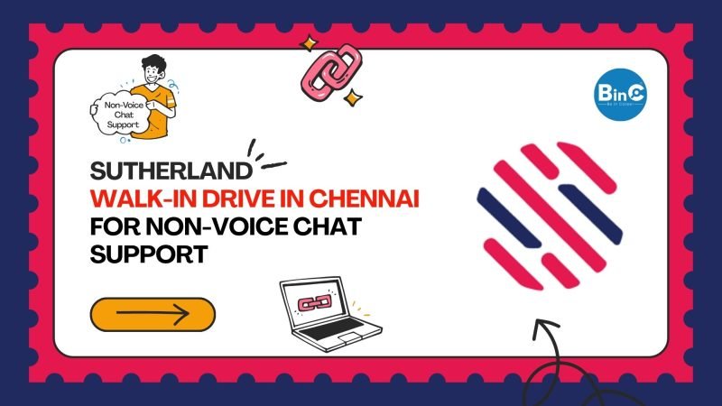 Sutherland Walk-In Drive In Chennai For Freshers