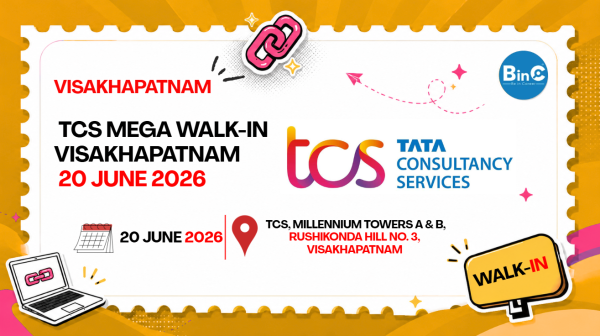 TCS Mega Walk-In Visakhapatnam 20 June 2026