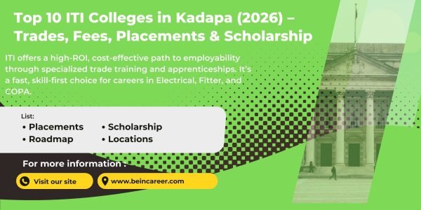 Top ITI Colleges in Kadapa (YSR District) 2026 – complete shortlist with fees, popular trades (Electrician, Fitter, Welder, COPA), placements