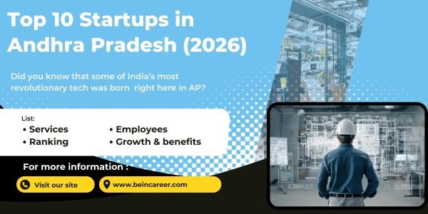 Top 10 Startups in Andhra Pradesh (2026) with founded year, employee count, estimated net worth, innovationsand hiring insights for students,