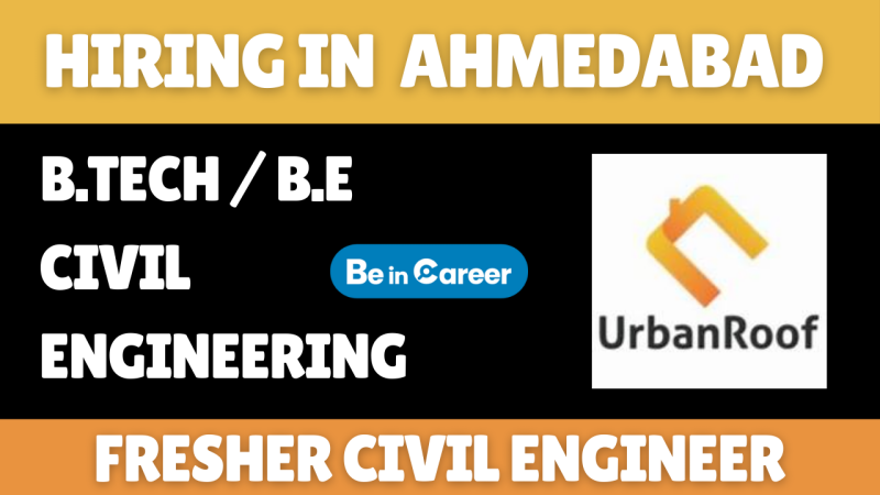 UrbanRoof Hiring In Ahmedabad For Freshers