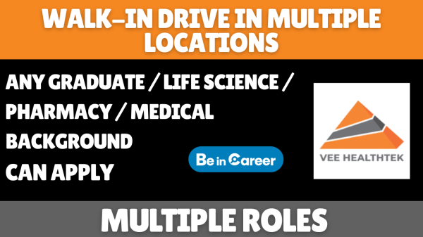 Vee Healthtek Walkin In Multiple Locations For Multiple Roles