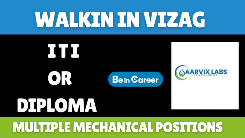 Aarvix Labs Walk-In in Vizag For Mechanical Department