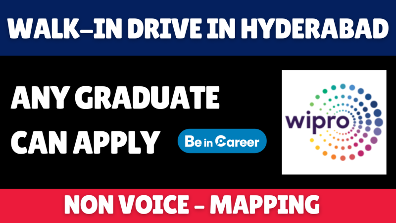 Wipro Walk-In In Hyderabad For Non Voice – Mapping