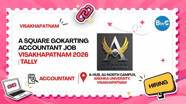 A Square Gokarting Accountant Job Visakhapatnam 2026 | Tally