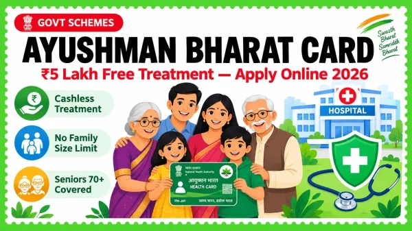 Ayushman Bharat Card Apply Online 2026 — ₹5 Lakh Free Treatment, Eligibility & Download
