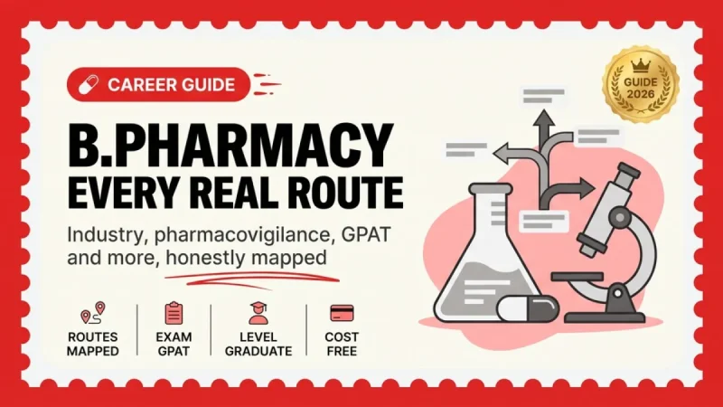 B.Pharmacy Career Guide 2026 — The Real Routes After the Degree (Beyond the Medical Shop)