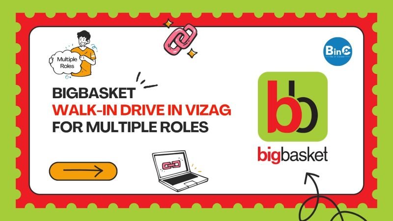 BigBasket Walk-In Drive In Vizag For Multiple Roles