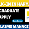 Care Health Insurance Walk-In In haryana For Claims Manager