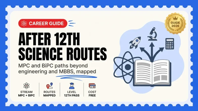 Career After 12th Science 2026 — Every Real Route for MPC and BiPC Students, Honestly Mapped