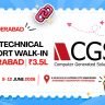 CGS Technical Support Walk-In Hyderabad 9-12 June 2026 | ₹3.5L