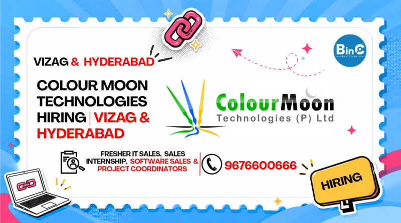 Colour Moon Technologies Hiring | Vizag & Hyderabad