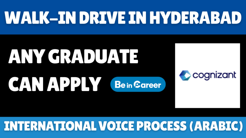 Cognizant Walk-In In Hyderabad For International Voice Process