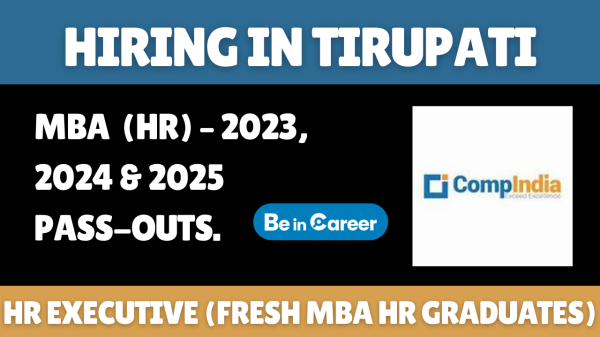 CompIndia Hiring In Tirupati For HR Executive