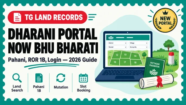 Dharani portal Telangana now Bhu Bharati pahani ROR 1B login 2026