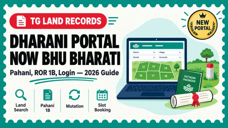 Dharani portal Telangana now Bhu Bharati pahani ROR 1B login 2026