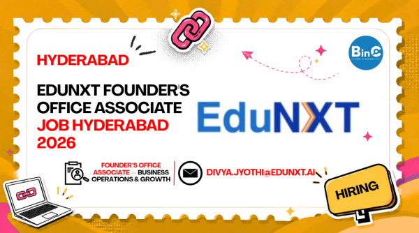 EduNXT Founder's Office Associate Job Hyderabad 2026