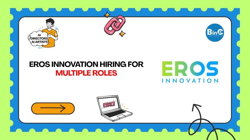 Eros Innovation Hiring 2026 AI Directors AI Artists Creative Teams Films Web Series Midjourney Runway Sora