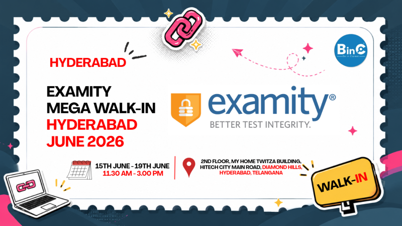 Examity Mega Walk-In Hyderabad June 2026 | Free Food & Cab