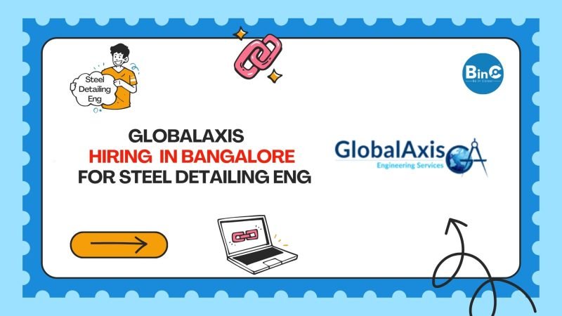 GlobalAxis Engineering Services Hiring 2026 Steel Detailing Engineer Civil Mechanical Freshers Bangalore