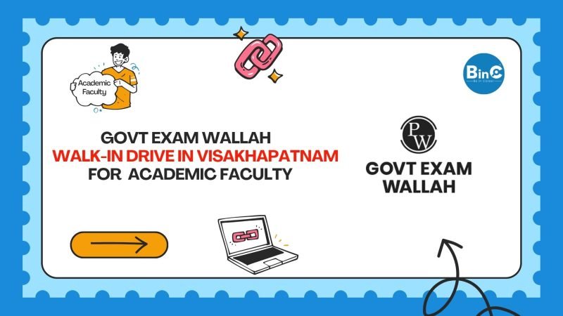 Govt Exam Wallah Walk-In Drive In Vizag For Academic Faculty