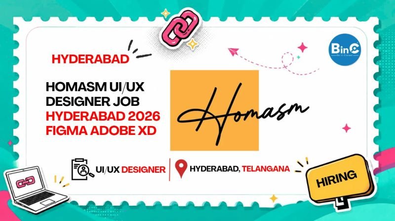 Homasm UI/UX Designer Job Hyderabad 2026 | Figma Adobe XD